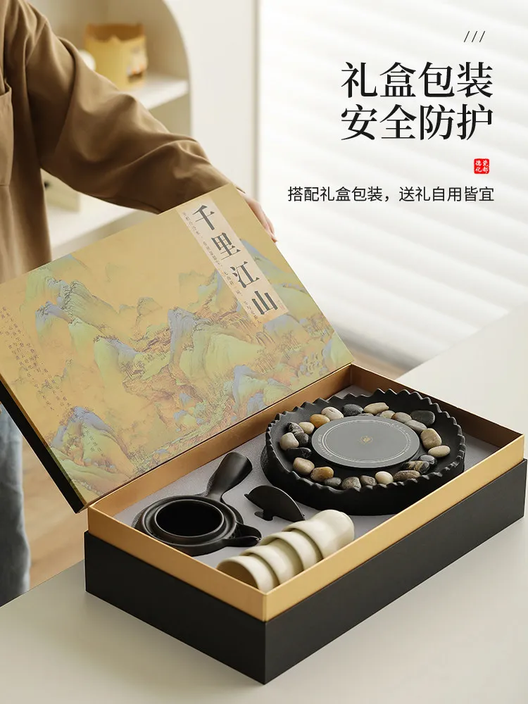 Indoor tea making and wine making teapot gift box for friends and elders