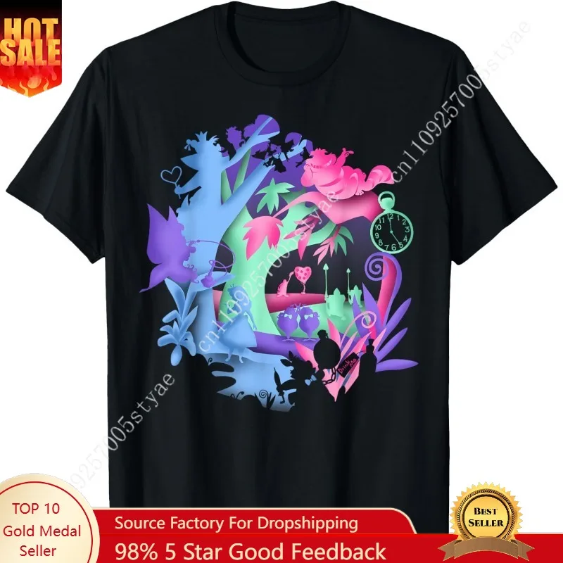 

Disney Alice in Wonderland Neon Forest Silhouette T-Shirt Small