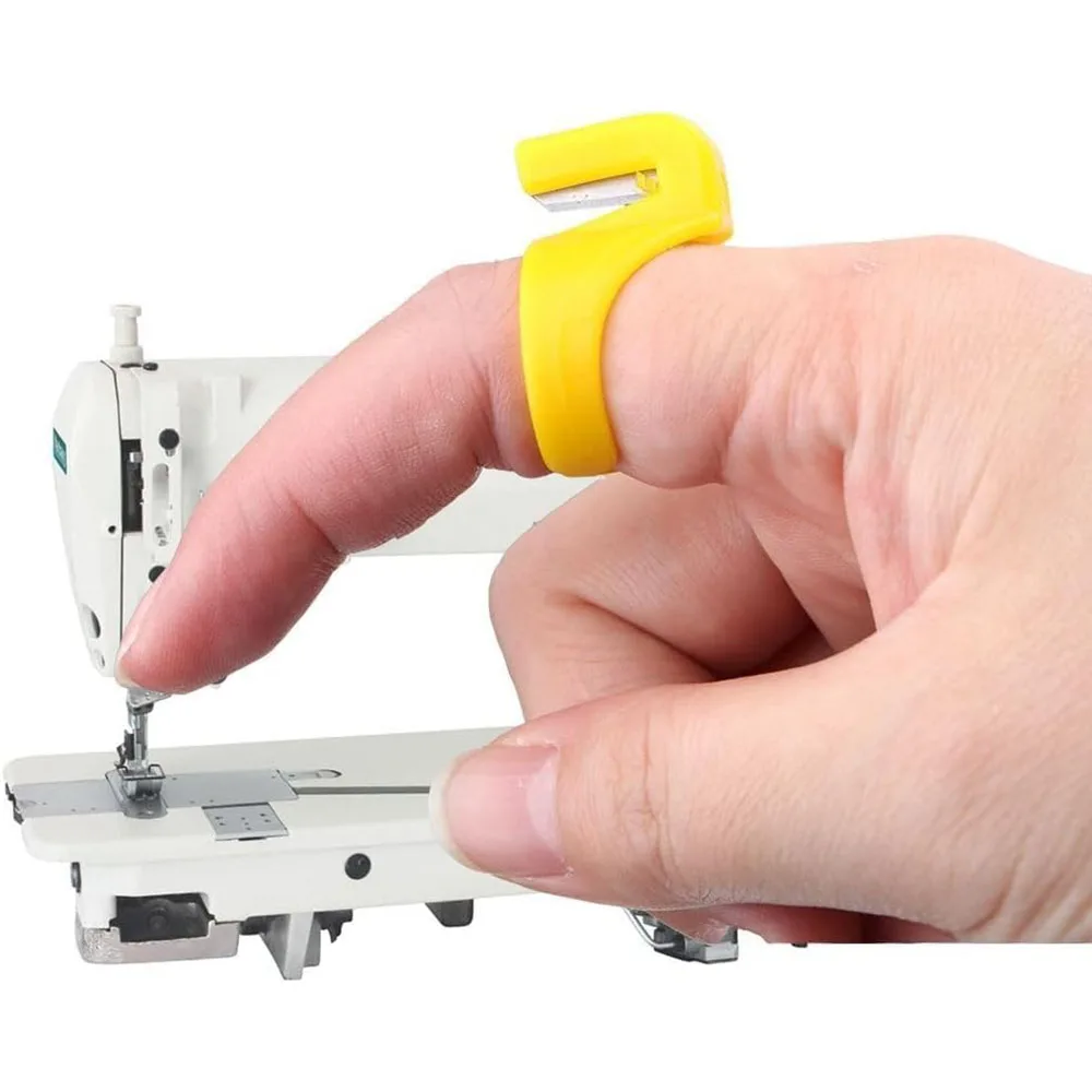 50/100pcs Plastic Sewing Thread Cutter Finger Ring Thimble Cutting Tools Suitable for Yarn Fishing Line with Random Colors - Image 6