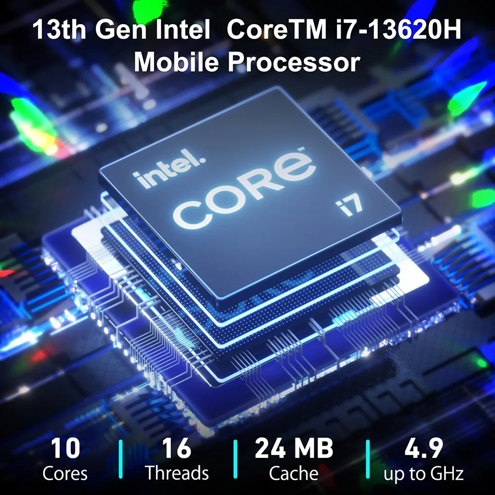 GEEKOM IT13 Mini PC, Intel Core i7-13620H 10 Cores Up to 4.9GHz, 32GB RAM 1TB SSD, WiFi 6E Bluetooth 5.2, Quad-Display Support