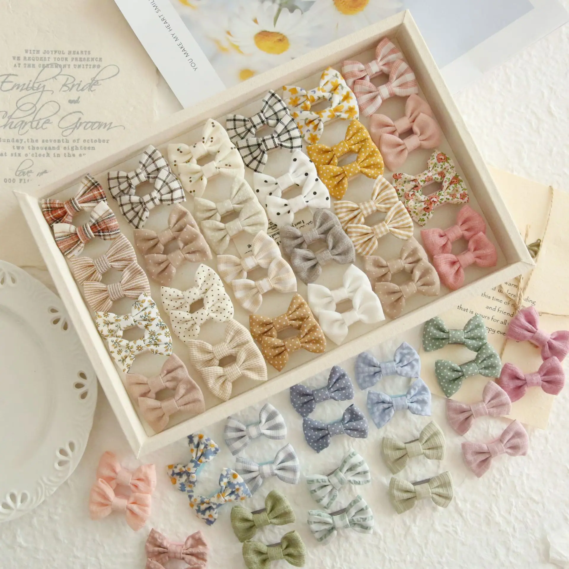 Haarclips Voor Kinderen, Handgemaakte Hoofddeksels, Babyhaaraccessoires, Haarstrikken Met Volledige Dekking Voor Meisjes