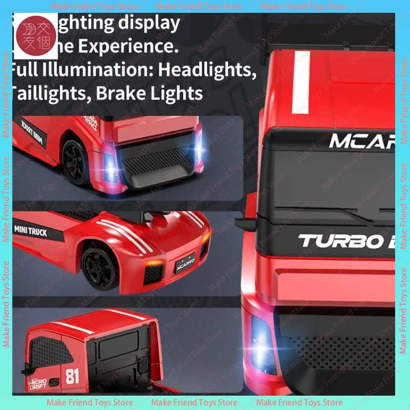 Mcarro Mc081 1:87 4wd شاحنة سيارة الانجراف سيارة التحكم عن بعد نسخة Mcarro Mc081 1:87 Mini 4wd Rc الانجراف شاحنة عالية السرعة الكهربائية
