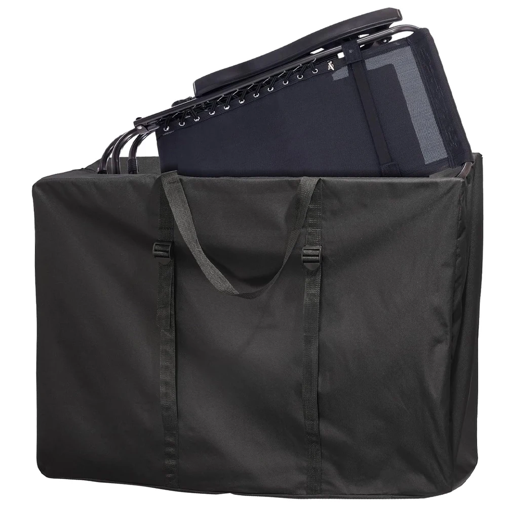 1PC 210D Oxford Folding Chair Storage Bag With Zipper And Adjustable Strap For Outdoor Camping Beach Recliner Carry Case