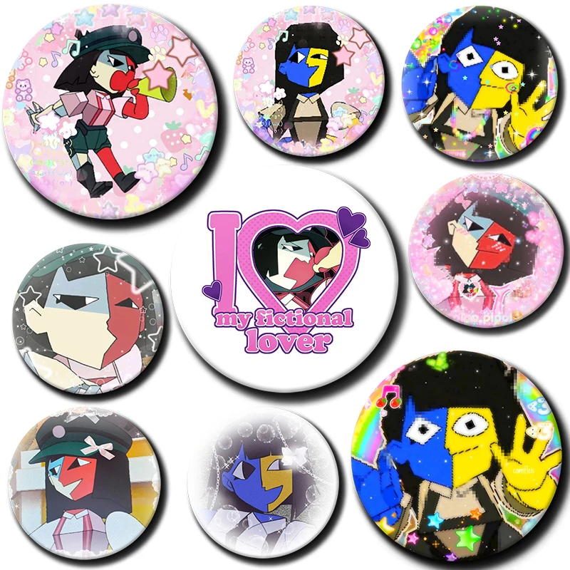Ena Graphic Sthetic Rain Rock Anime Brooches ENA Dream BBQ Pins Round Cartoon Badge for Backpack Accessorie Clothes Decoration