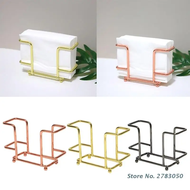 Nordic Style Freestanding Tissue Stand Desktop Draw Paper Napkin Holder for Home Cafe Dining Room Dining Table Storage Rack