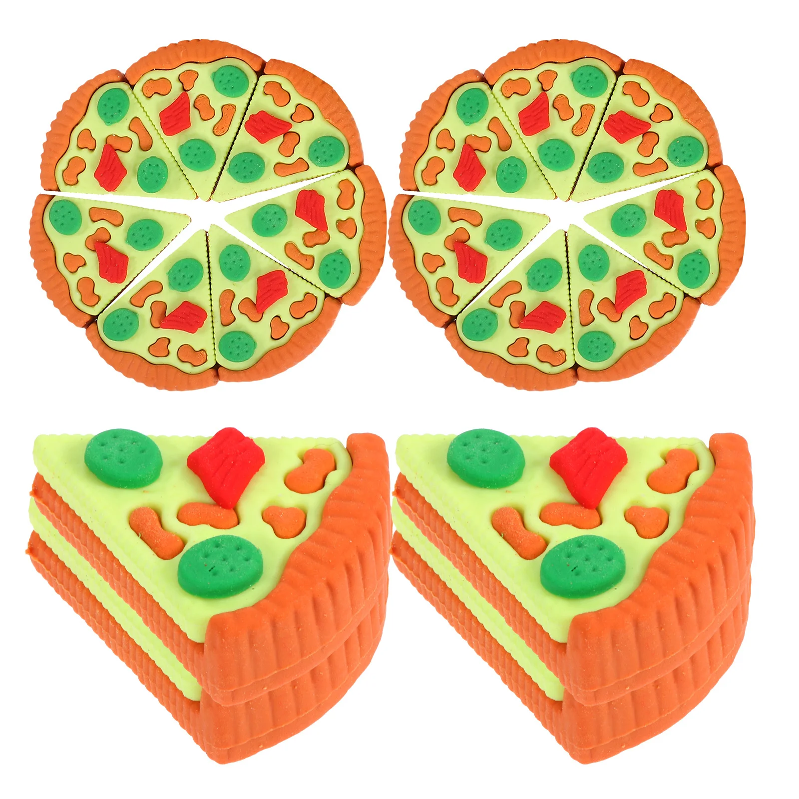 

30Pcs Mini Triangle Pizza Erasers Cute Food Shape School Supplies Classroom Rewards Prizes Bulk Prizes Erasers for School