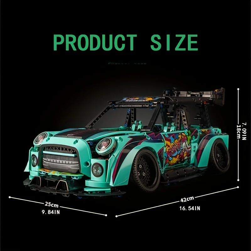 Chinesischer Baustein, wenig liegender Sportwagen, mechanische Montage, Automodell, Bausteinspielzeug