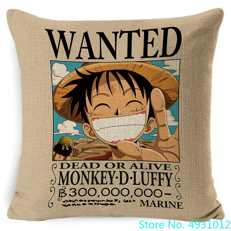 45X45cm Anime One Piece Luffy PartnerZanZoro Nami Pillow Cushion Cover Cute Home Sofa Office Nap Pillowcase Gift