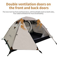 Outdoor Camping Tent Rainproof Sunproof Tent Ultralight Portable Fishing Beach Leisure Tent Front and Back Double Door Design