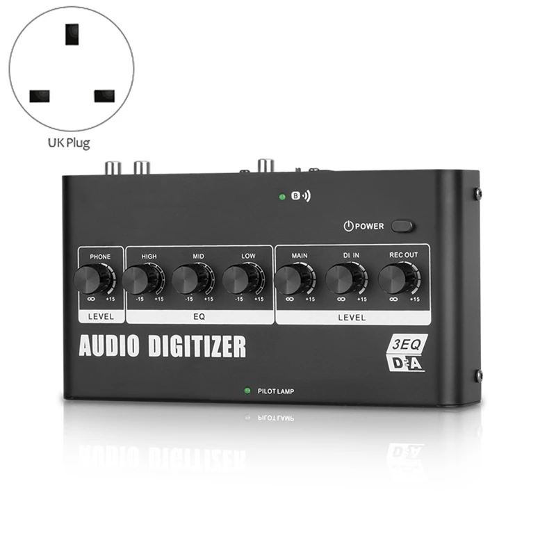 Amplificador de sonido portátil para TV en casa, conexión Bluetooth, red de sintonización en vivo, convertidor de Audio analógico Digital duradero con enchufe del Reino Unido