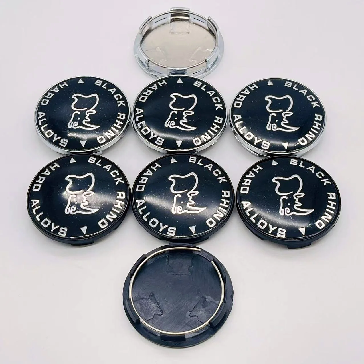 

4pcs 68mm Rhinoceros Wheel Center Hub Cap Car Rims Dust-proof Cover Hubcaps 65mm Emblem Auto Styling Accessories