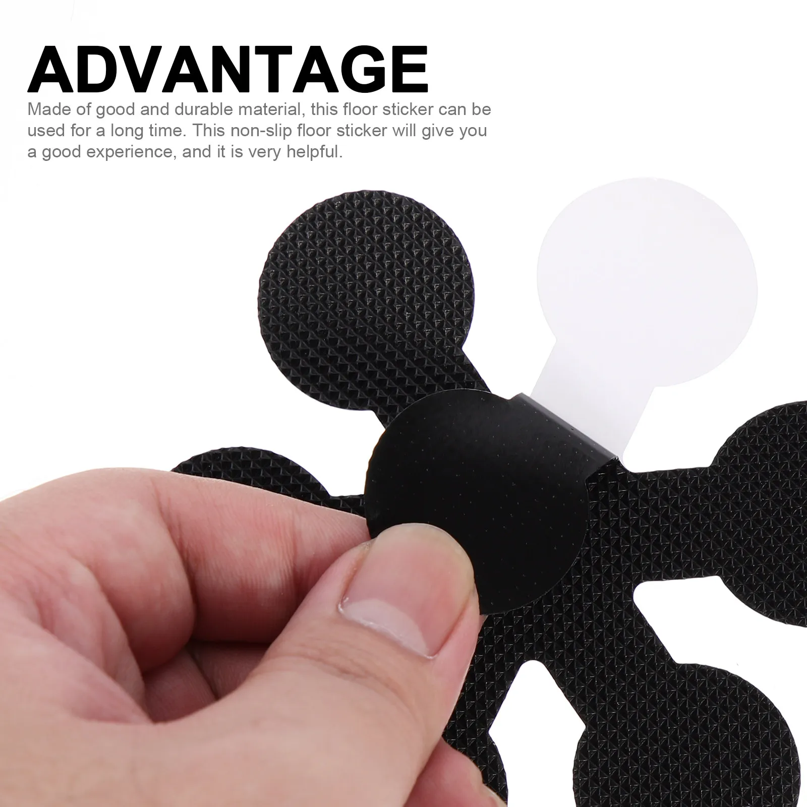 20Pcs Non-Slip Shower Stickers Anti-Slip Tub Stickers Self-Adhesive Floor Tape for Unstable Roads Dangerous Doorways Slippery
