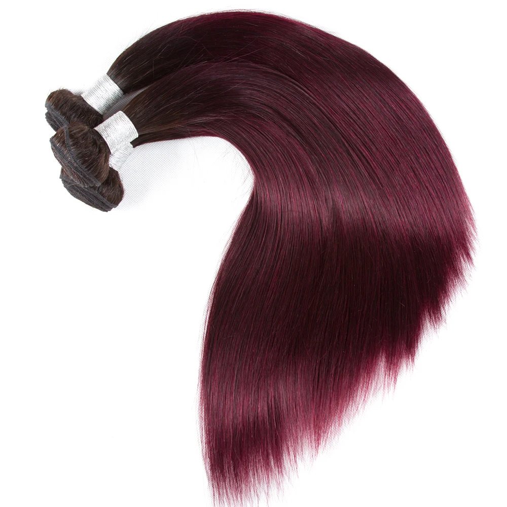 TB 99J Dark Burgundy Human Hair Bundles Straight Human Hair  Bundles Brazilian Wine Red Unprocessed Virgin Weave Hair Extensions