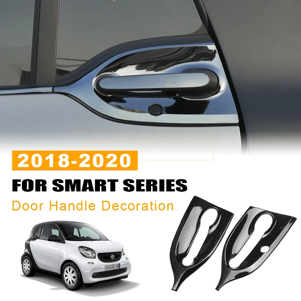 Car Door Handle Door Bowl Protection Guards Trim Stickers for Smart Fortwo 453 2018-2020 Anti Collision Scratches Protector