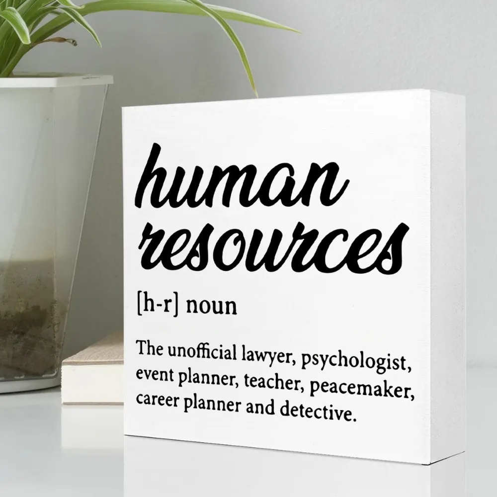 1pcs, Wooden Sign, Human Resources Definition Canvas Poster HR Quote Print Painting for Home Room Office Wall Art Decor