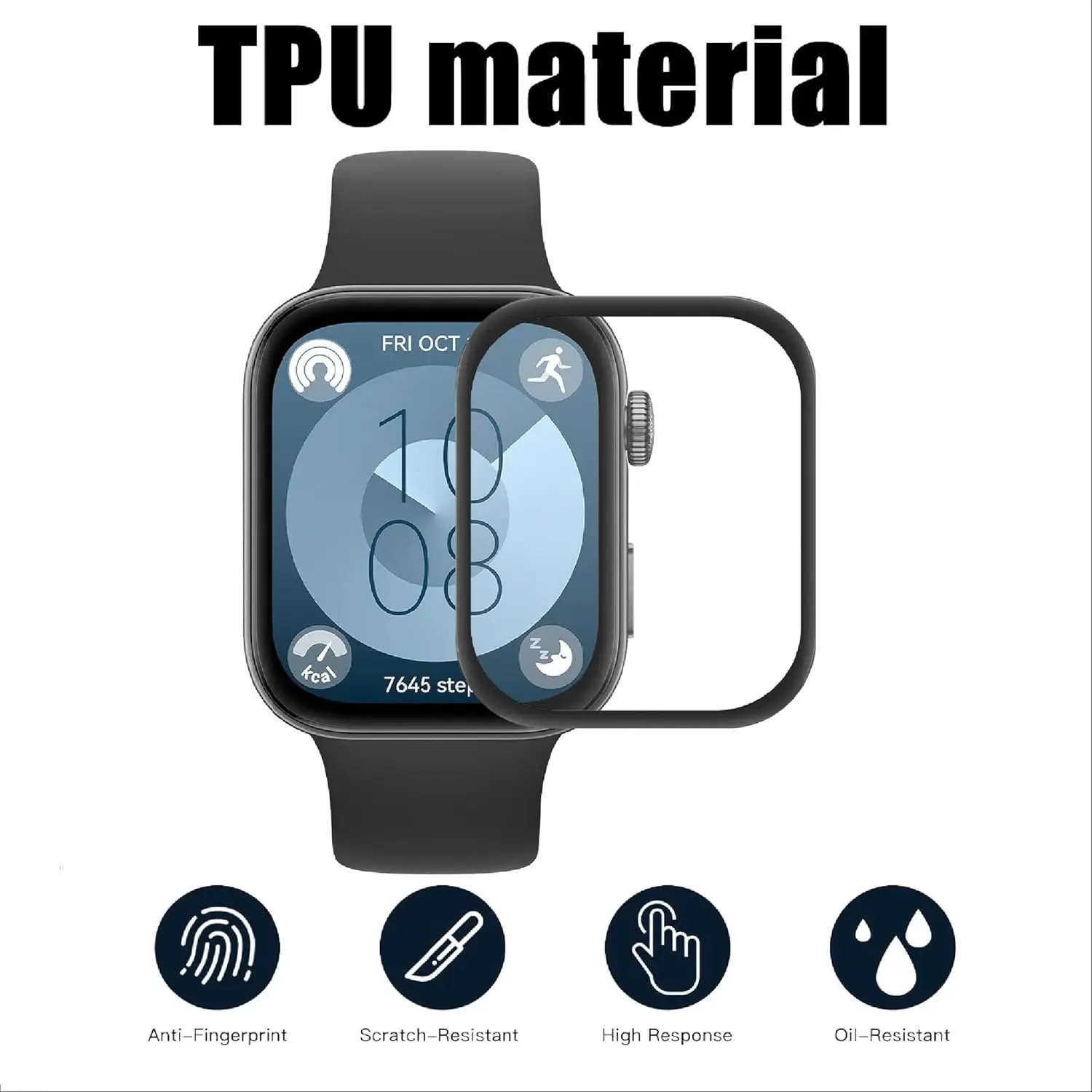 ฟิล์มใส HD 1ชิ้นสำหรับนาฬิกา Huawei พอดีกับ3นาฬิกาอัจฉริยะ3D ป้องกันปกป้องเต็มหน้าจอฟิล์มป้องกันรอยขีดข่วน