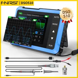 FNIRSI DSO510 New 10MHz Mini Handheld Digital 2in1 Oscilloscope Signal Generator 48MS/s Sampling Rate Electronics Reparie Tools