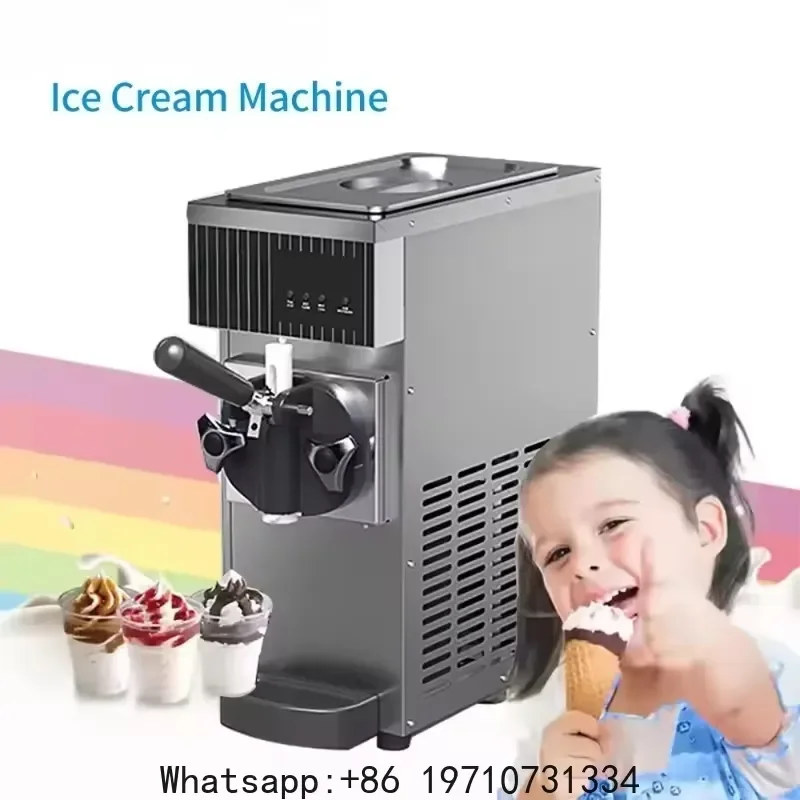 for Commercial Soft Ice Cream Machine 450W Desktop Automatic Maker Single Flavor Compact Design Easy Operation High