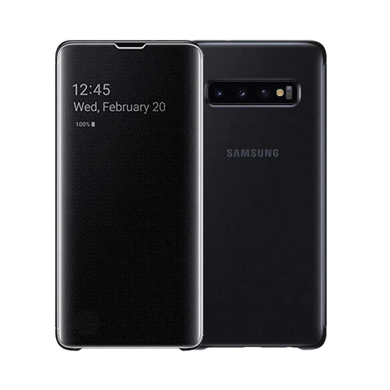 Original Samsung Clear View Cover For Samsung Galaxy S10+ Galaxy S10Plus Mode (EF-ZG975) Flip Case Mirror Cover