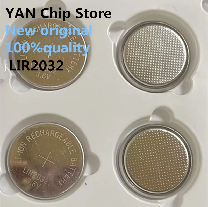 10pcs New original   LIR2032  charging button  Can Replace CR2032 for watches