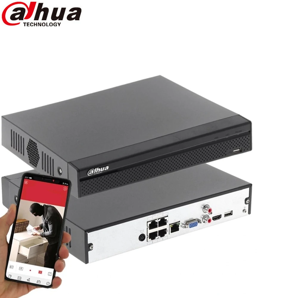 Оригинальный многоязычный IP-рекордер dahua для мониторинга Dahua NVR4104HS-P-4KS3 для 4 IP-камер до 8 МП