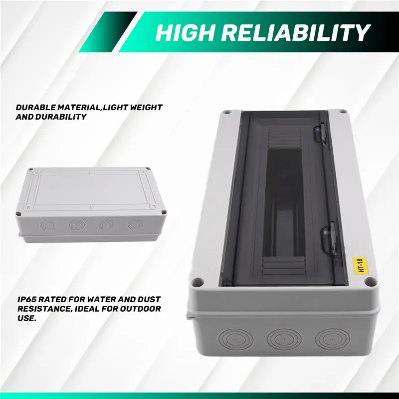 BAAJ-HT Series Junction Box 18WAY IP65 Waterproof Distribution Box Outdoor Plastic Electrical With Lock Piece For Circuit Breake