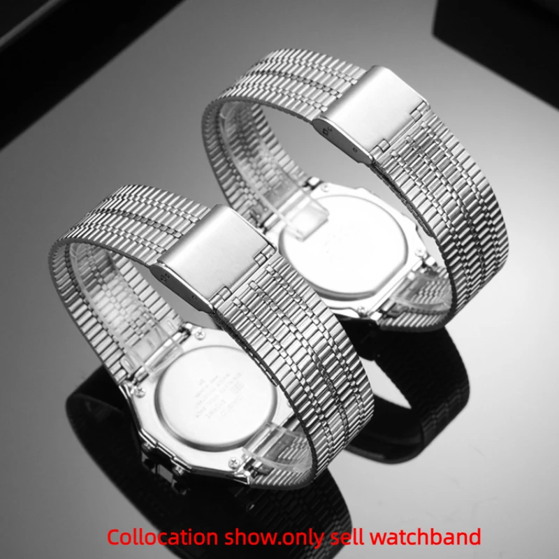 AE1200 Stainless steel Strap For Casio small square AE-1200 AE-1300 A158 A159 A168 AQ-150W F-108 F91 Metal Watch band Replace