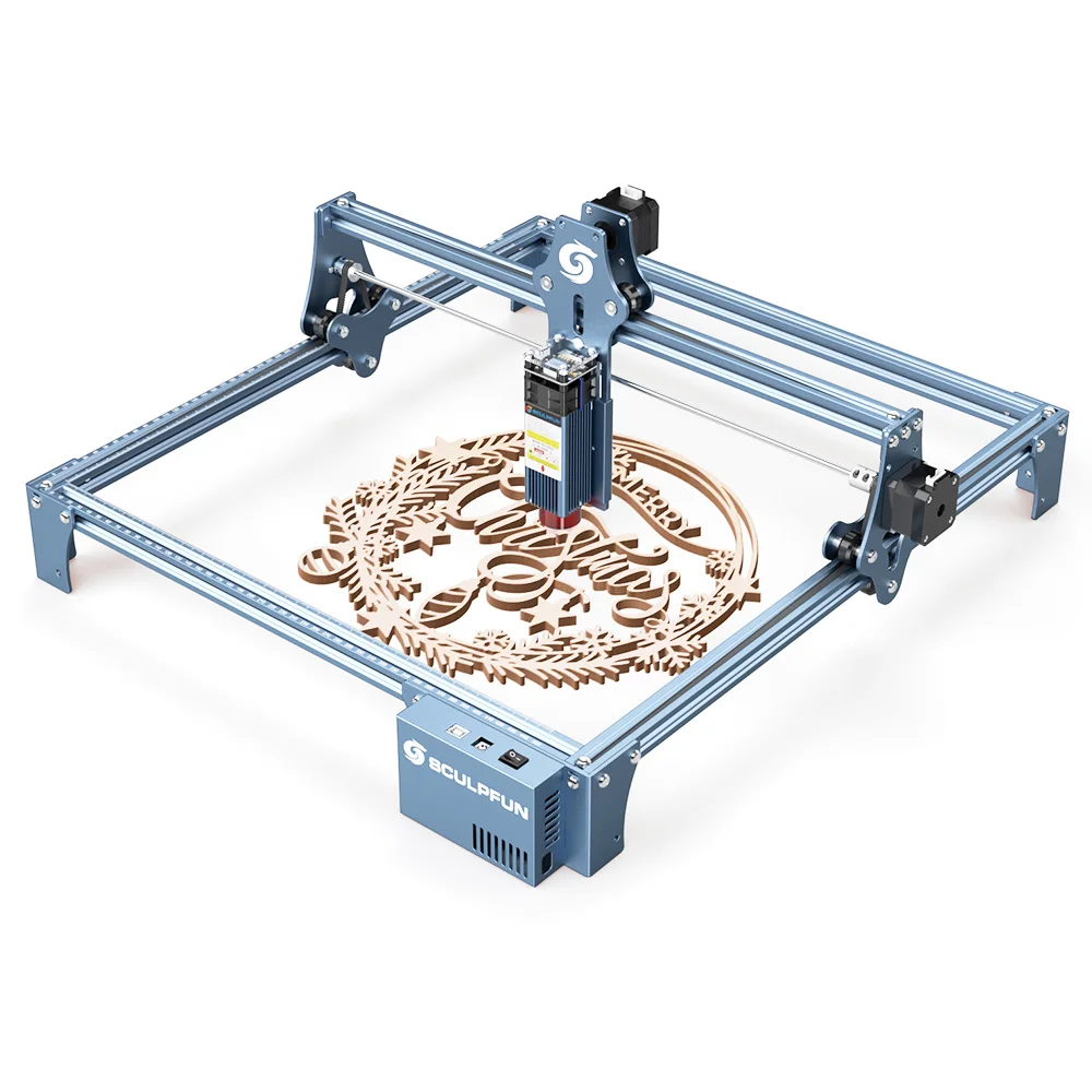 SCULPFUN S9 5,5 W lasergraveerder 0,06 mm ultrafijne gecomprimeerde spot, diodelaser, 0,08 mm hoge precisie, graveergebied 410 * 420 mm - afbeelding 1