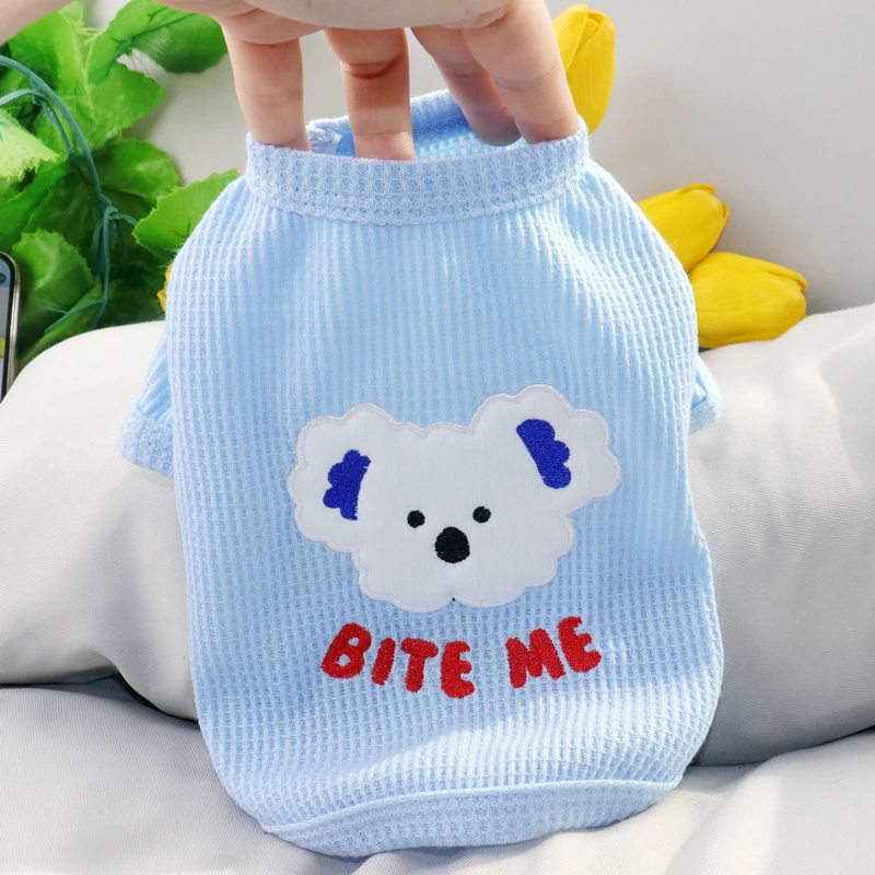 

Pet Cartoon Vest Teddy Pullover Than Bear Cool Summer Suit Puppy Pretty Two-legged Shirt T-shirt Pet Supplies