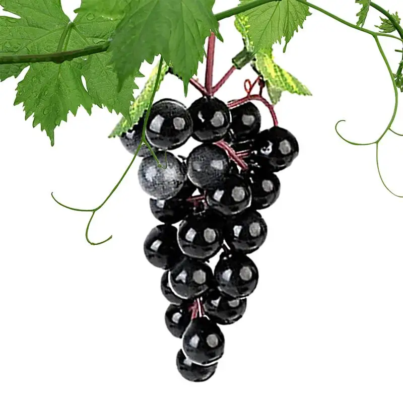 Artificial Grapes Cluster Artificial Fruit Grape Simulated Grape Plastic Bunches Fake Grapes Cluster for Home Decoration