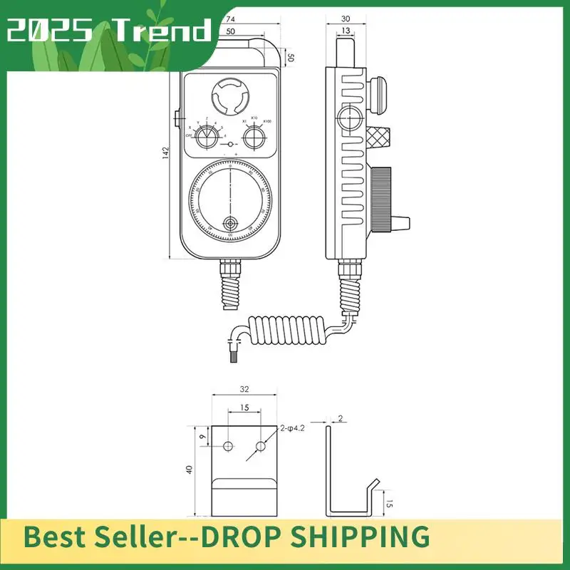 

AD33 HOT Handwheel Type Universal CNC MPG Pendant Hand Wheel 100 Pulse 5V & Emergency Stop CNC Router Handwheel