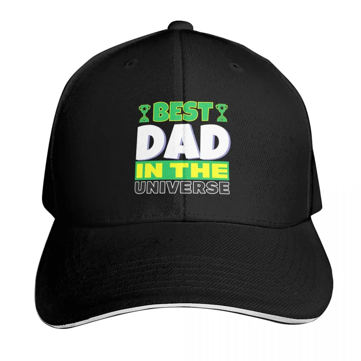 

Best Dad In The Universe (Green & Yellow Black Edition) Baseball Cap Golf Cap Dropshipping Beach Outing Hats For Men Women's