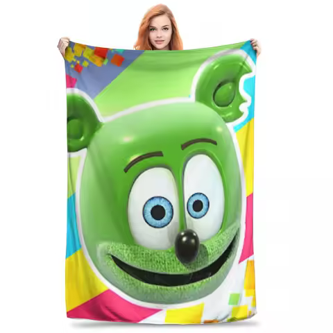 Gummibar (The Gummy Bear) Blankets Fleece Breathable Sofa Throw Blankets For Couch Bedding Office Throws Bedspread Quilt