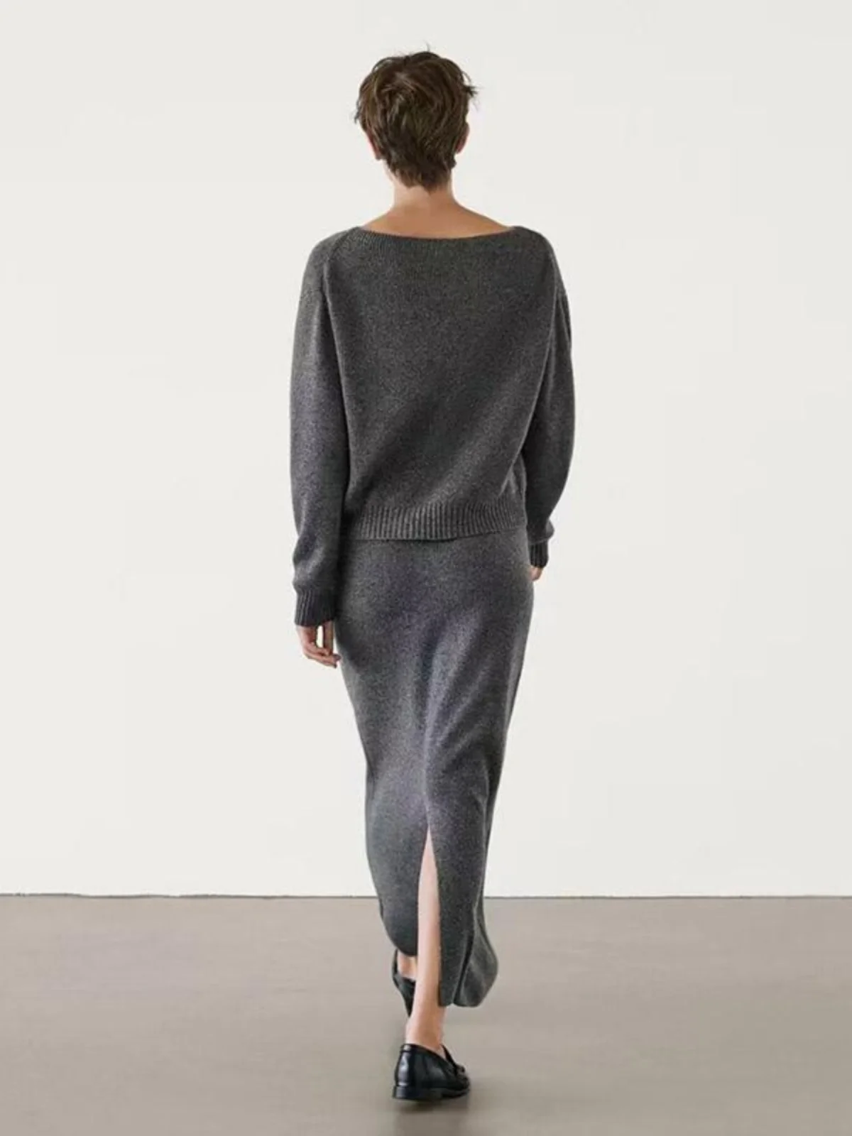 Damska dzianina MD, sweter, casualowa spódnica o prostym kroju, idealna na jesień i zimę, nowość, do pracy, długa, regulowana...