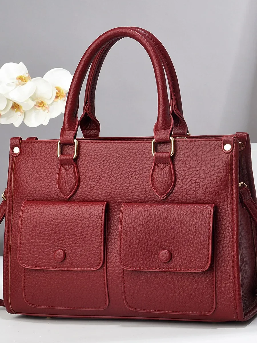 2025年新作-ミニマリストでスタイリッシュなマザーズバッグ、大容量ハンドバッグ、おしゃれでスタイリッシュなシングルショルダー-クロスボディ-レディースバッグ