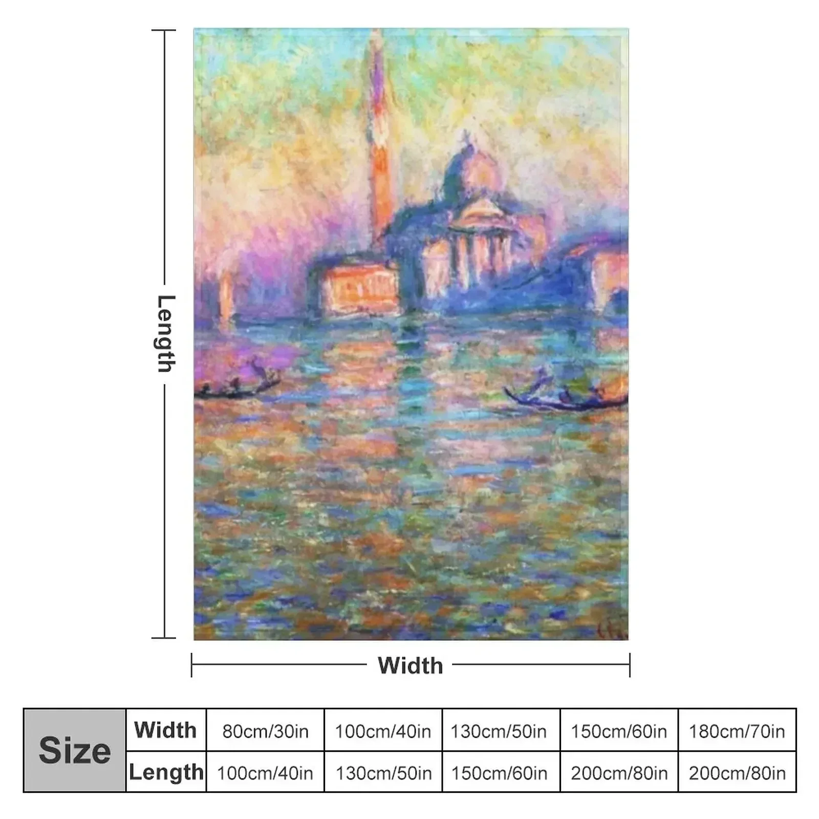 Claude Monet | Church of San Giorgio Maggiore at Dusk Throw Blanket Plaid Sofa Quilt Blankets