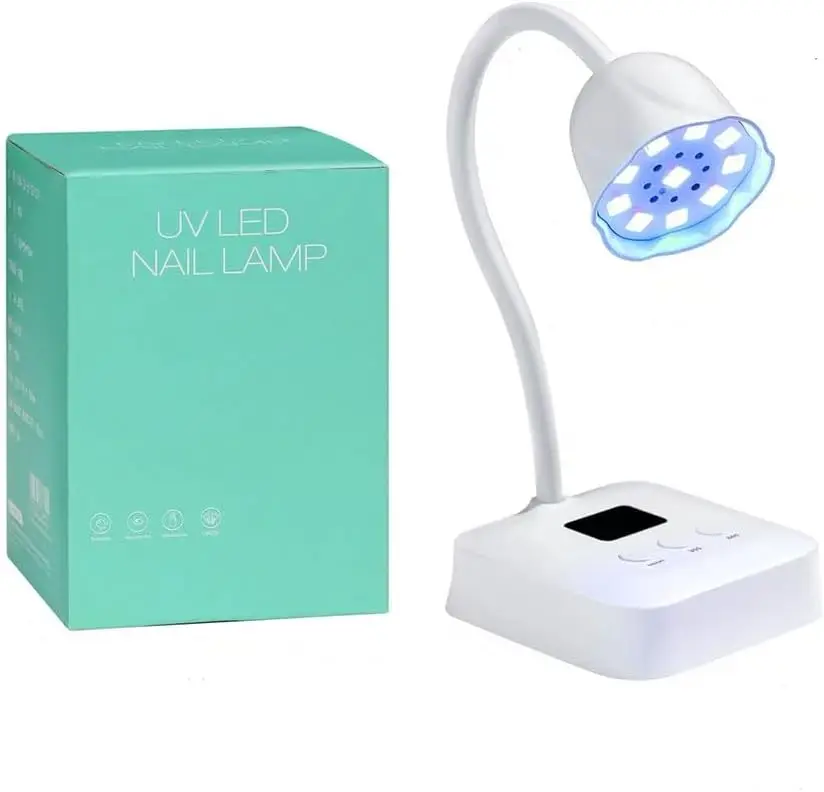 

UV LED Nail Lamp 30W Fast Cure Gel Lamp with Auto Sensor & Type-C Charging, White