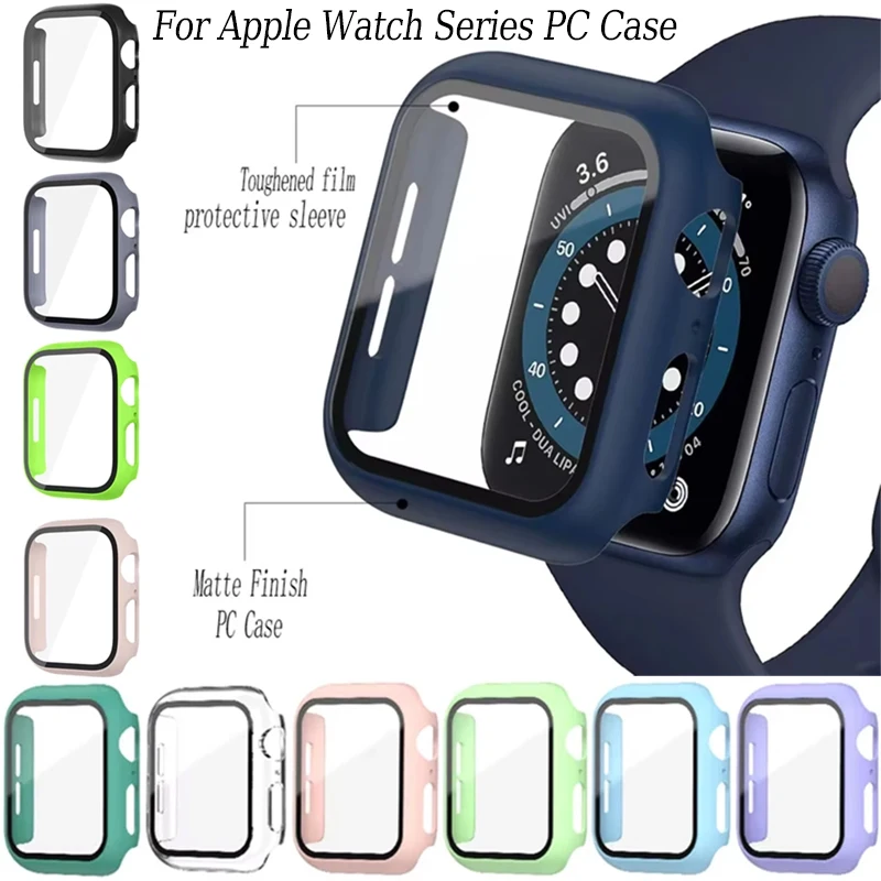 PC Case+Tempered Screen Protector For Apple Watch Ultra3 11 10 46mm 42mm HD definition iWatch 9 8 7 6 5 4 SE 45mm 44mm Accessory