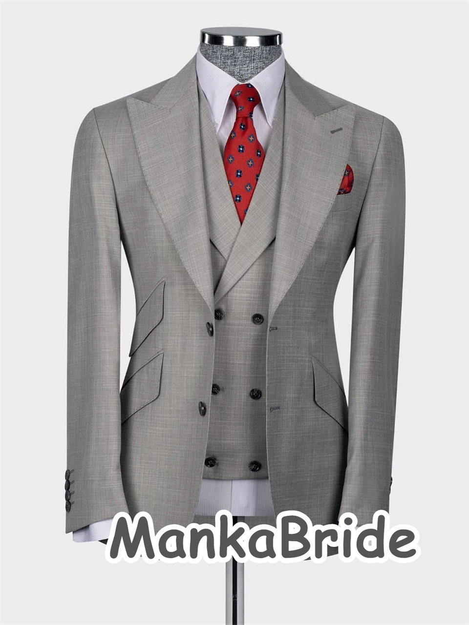 Costume de marié rose à double boutonnage pour hommes, blazer imbibé, glaçure, pantalon, vêtements d'affaires classiques, sur mesure, mariage, Rh, fête, olympiques masculins, 3 pièces