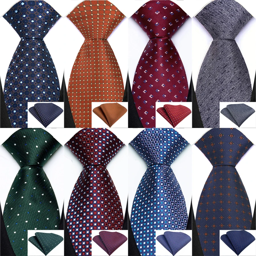 تصميم جديد الأخضر البني الأحمر ربطة العنق مجموعة البوليستر جيب مربع التعادل مجموعة الكلاسيكية البولكا نقطة التعادل للرجال ارتداء اليومي قميص الملحقات