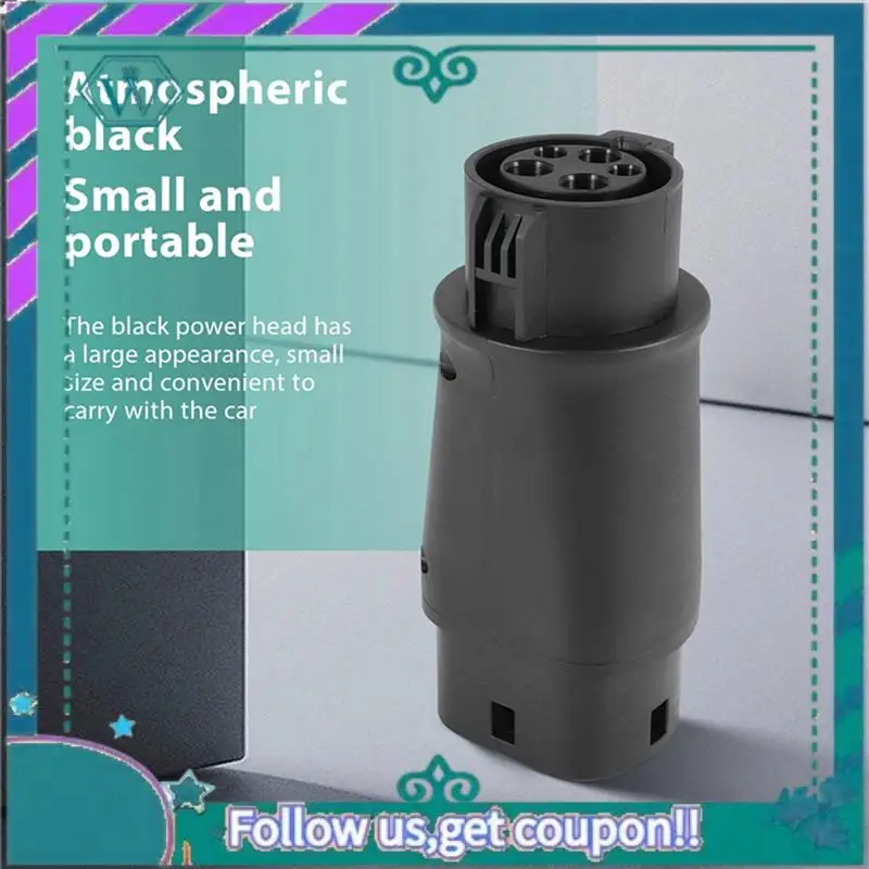 Upgraded 4PCS EVSE EV Adaptor 32A J1772 Type 1 To Type 2 Plug EV Adapter, Electric Cars Vehicle Charger Charging Connector