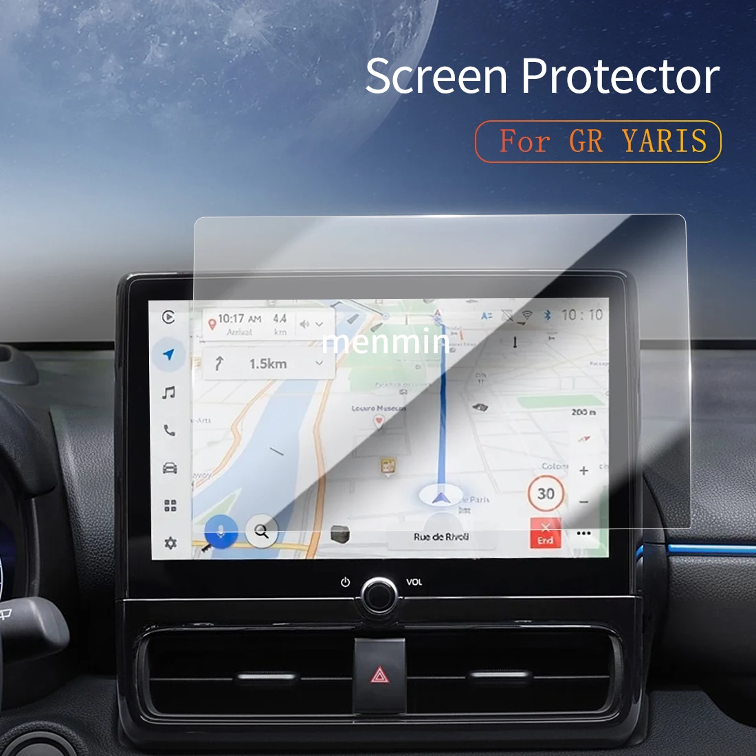 

Car Stickers Dash Carplay Screen Protector Display Tempered Glass Protective Film Vehicle Accessories For TOYOTA GR YARis 2024