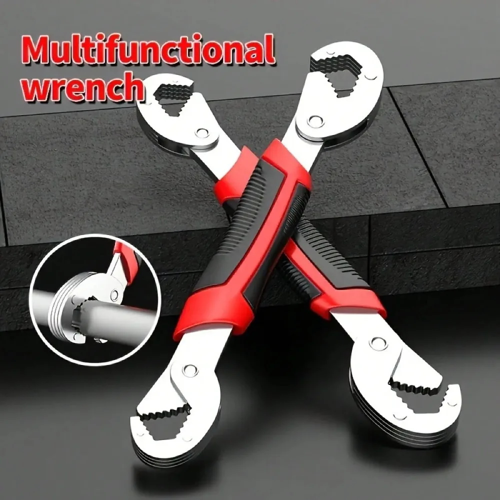 Universal Multifunctional Wrench Adjustable Spanner Opening Mouth Wrench Quick Opening Pipe Wrench Bathroom Tool heavy duty