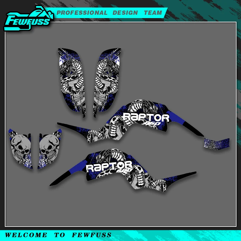 Fewfuss For YAMAHA RAPTOR 660 Graphics Decals Stickers Motorcycle Background Custom Number