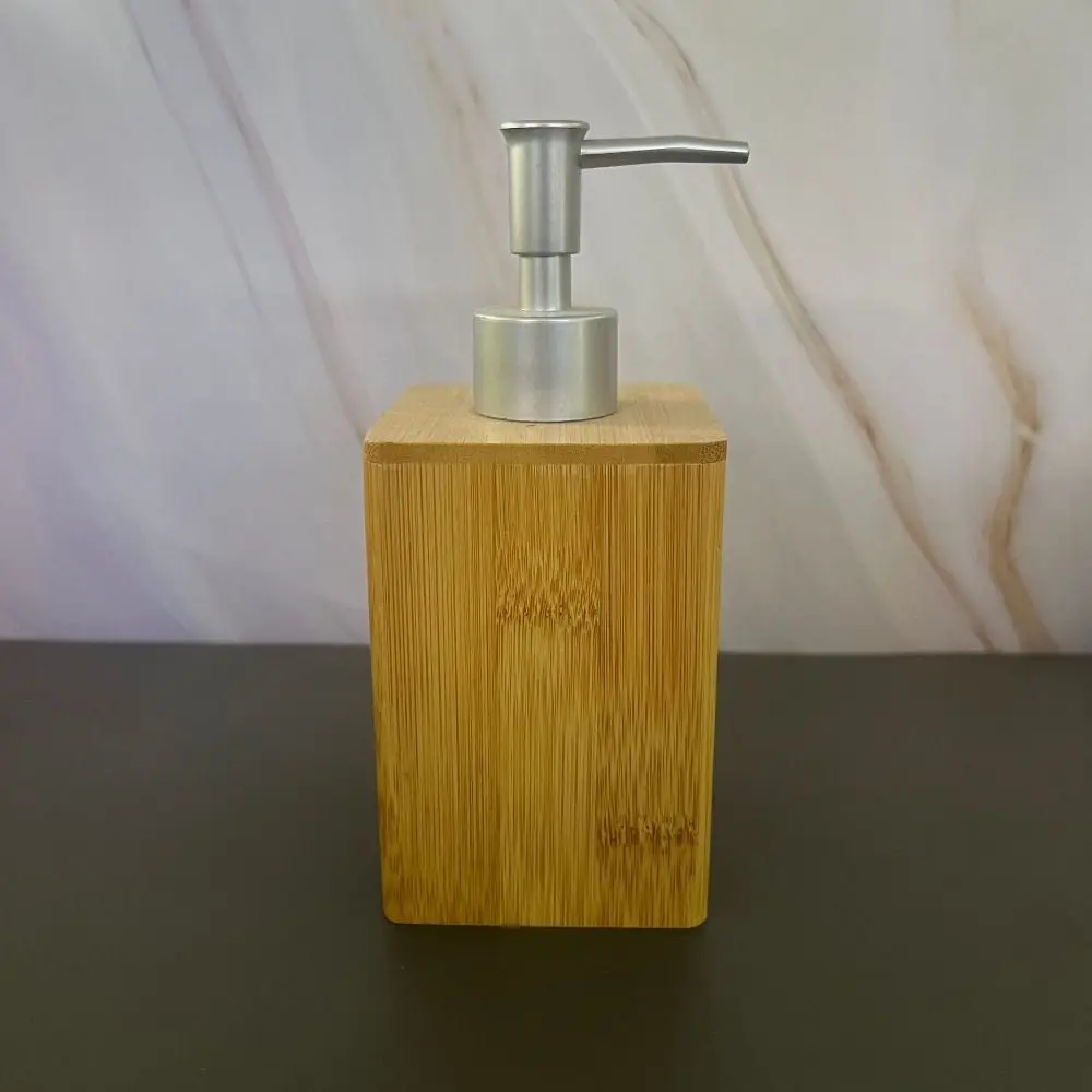 مجموعة صناديق تخزين حمام الخيزران بسيطة فارغة مضخة الضغط زجاجات محلول سعة كبيرة قابلة لإعادة الاستخدام الحمام غسول الفم كوب النساء #3