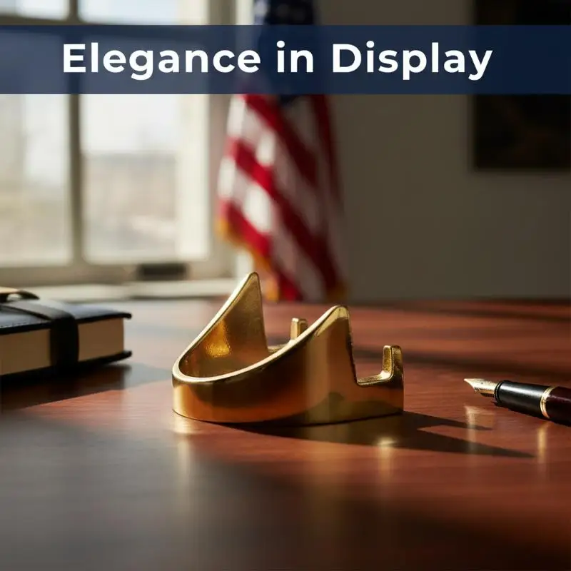 Zinc Alloy Coin Display Stand 1Pcs Multifunctional Military Coin Holder Rack for Home Office Shop Collection Display Decoration