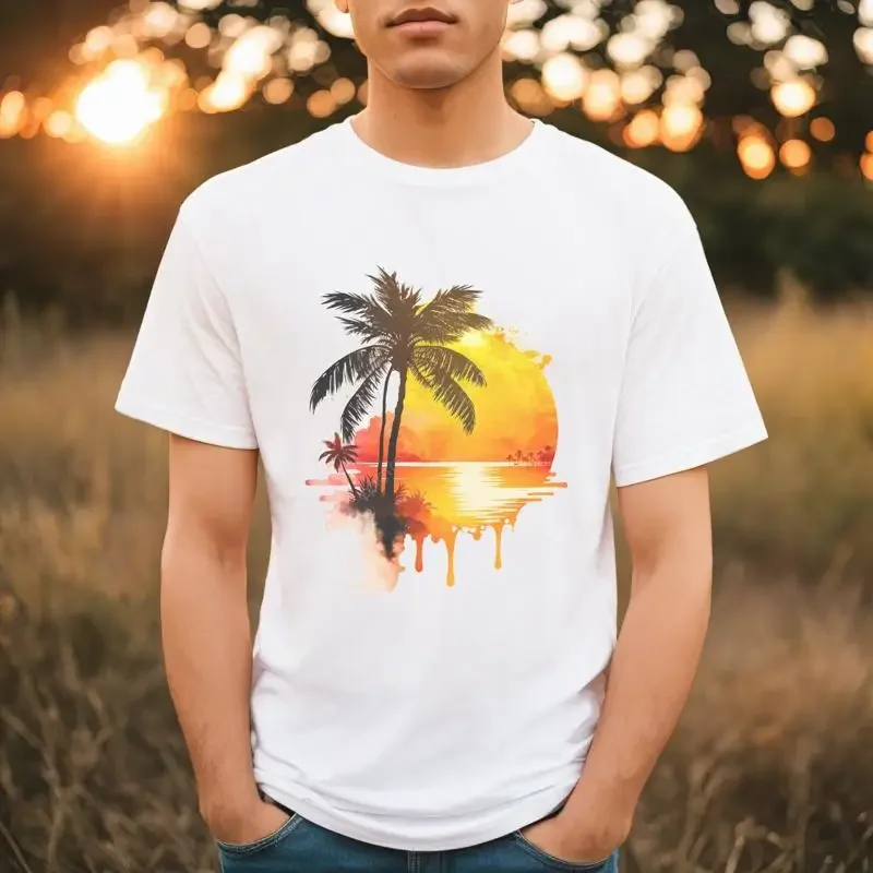SunseT T Shirt Men White