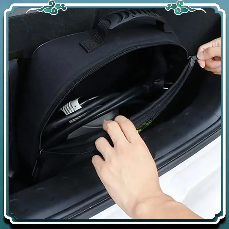

Premium EV Car Charging Cable Storage Carry Bag For Electric Vehicle Charger Plugs Sockets Waterproof Equipment Container A Dura