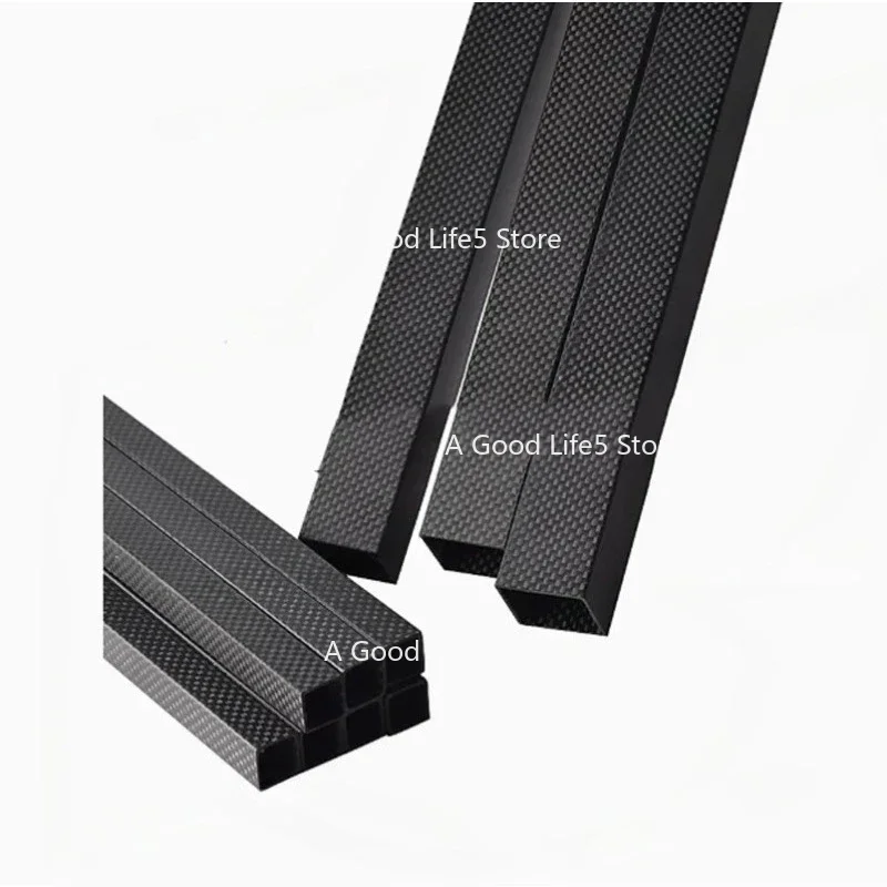 

1PC for Rectangle 3K Full Carbon Fiber Square Tube Plain Glossy Surface High Strength Length 500mm OD 15mm 20mm 22mm 25mm 30mm