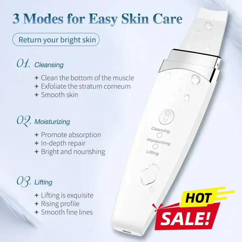 プロフェッショナル超音波スキンスクラバーツール 2026年アップグレード ブラックヘッドリムーバー 毛穴クリーナー ディープクレンジング 優しい肌の角質除去